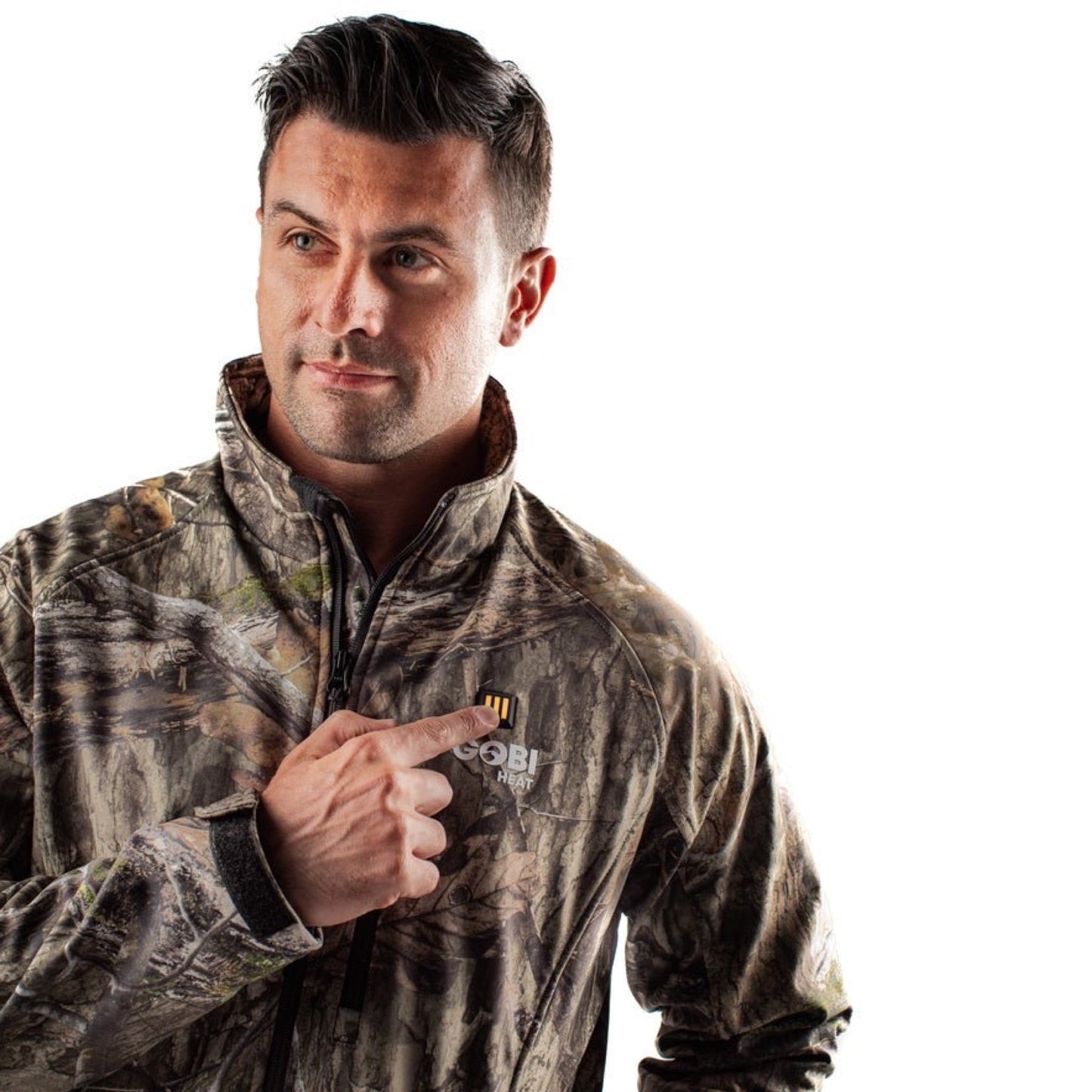 Sahara Men's Heated Hunting Jacket - Mossy Oak Camo